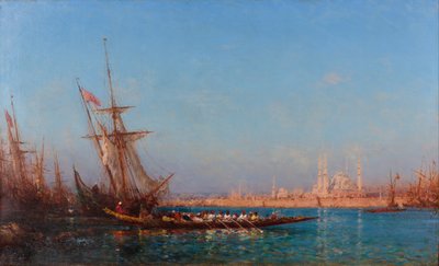İstanbul manzarası, 19. Yüzyılın İkinci Yarısı. by Félix Ziem