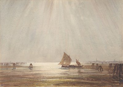 Venedik balıkçı teknesi, n.d.. by Felix Francois Georges Philibert Ziem