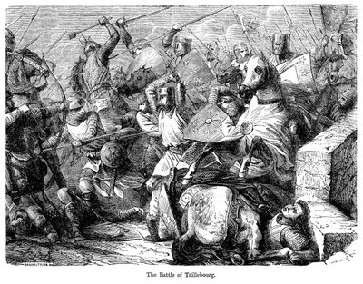 Taillebourg Savaşı, Fransa, 1242. by Felix Henri Emmanuel Philippoteaux