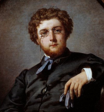 George Bizet (1838-1875), Fransız besteci. Resmin Detayı, Felix Henri Giacomotti (1828-1909). Paris, Musee Carnavalet. by Felix Henri Giacomotti
