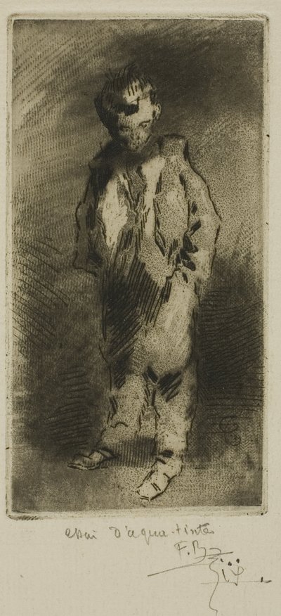 Genç Bir Sokak Kestanesi by Felix Hilaire Buhot