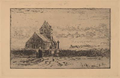 Jobourg Kilisesi, 1887. by Felix Hilaire Buhot