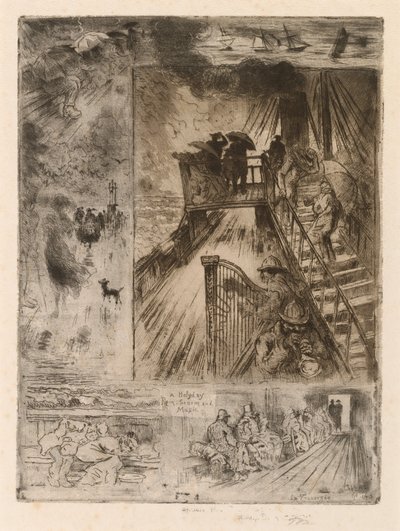 La Traversee Geçit, 1879-1885. by Felix Hilaire Buhot
