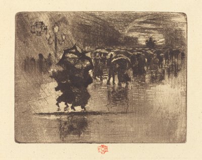 Le Petit Enterrement (Defin - Küçük Tabak) by Felix Hilaire Buhot