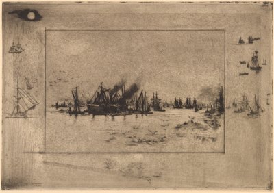 Port aux Mouettes (Martılı Liman) by Felix Hilaire Buhot