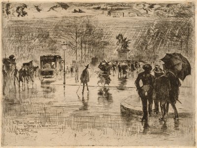 Sanatçıların Dönüşü, 1877. by Felix Hilaire Buhot