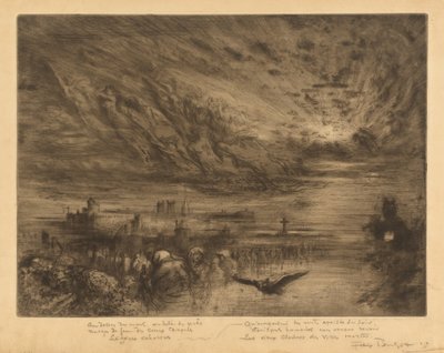 Ölülerin Şehirlerinden Les Esprits des Villes Mortes Ruhları, 1885. by Felix Hilaire Buhot