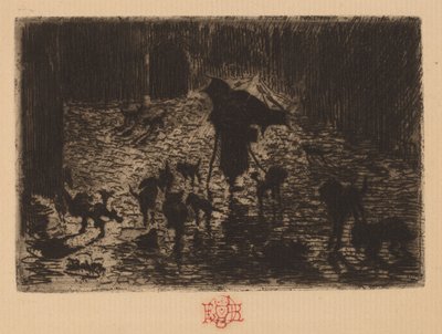 Gece Avcıları by Felix Hilaire Buhot
