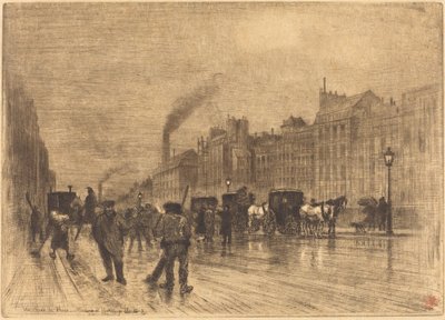Rıhtımlarda Kış Sabahı by Felix Hilaire Buhot