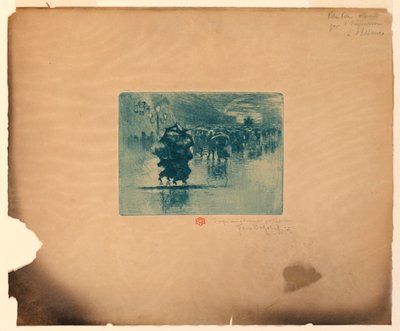 yağmurlu sokak by Felix Hilaire Buhot