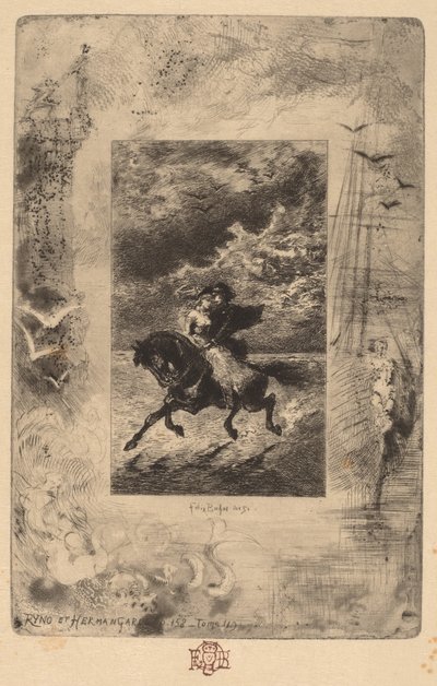 Ryno ve Hermangarde Ryno ve Hermangarde, 1847-1898. by Felix Hilaire Buhot