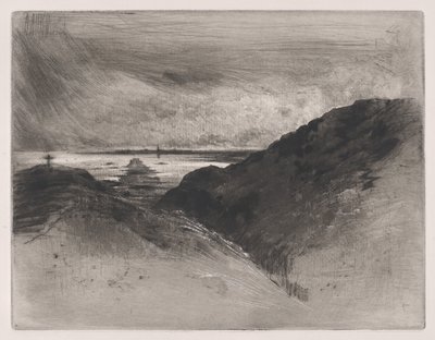 Uçurum - Saint-Malo Körfezi, 1889-90. by Felix Hilaire Buhot
