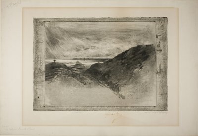 Cliff, St. Malmö Körfezi by Felix Hilaire Buhot