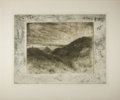 Cliff, St. Malo Körfezi by Felix Hilaire Buhot