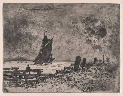 Küçük Deniz - Medway Hatırası, 1879. by Felix Hilaire Buhot