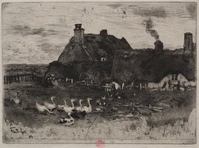 Küçük Sazdan Kulübeler, 1878. by Felix Hilaire Buhot