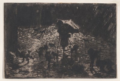 Gece Prowlers Les Noctambules, 1865-98. by Felix Hilaire Buhot