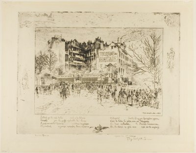 Place des Martyrs ve Hapishane Tavernası by Felix Hilaire Buhot