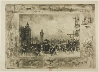 Westminster Saat Kulesi by Felix Hilaire Buhot
