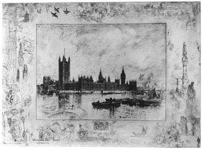 Westminster Sarayı, c1870-1900 1924 by Felix Hilaire Buhot