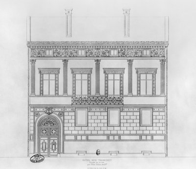 Hotel de Pourtales, cephe, 1850 by Felix Louis Jacques Duban