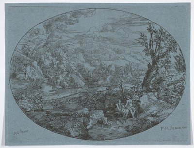 Üç Figürlü Manzara, 1677. by Felix Meyer
