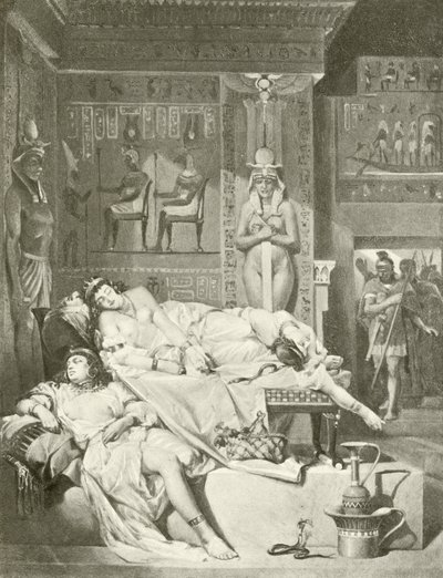 Antonius ve Kleopatra. Act-V, Sahne II (gravür) by Felix Octavius Carr Darley