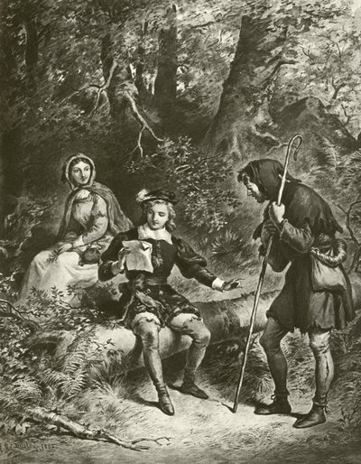 Sevdiğin gibi. Perde IV-Sahne III (gravür) by Felix Octavius Carr Darley