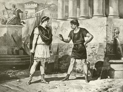 Comedy of Errors. Act I, Scene II (gravure) by Felix Octavius Carr Darley