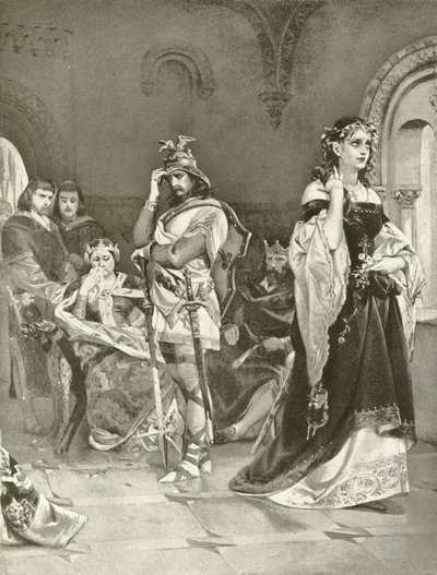 Hamlet. Perde IV, Sahne V (gravür) by Felix Octavius Carr Darley