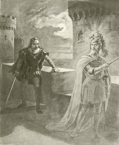 Hamlet. Perde I, Sahne V (gravür) by Felix Octavius Carr Darley