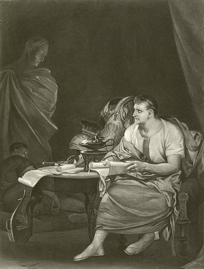 Julius Sezar. Perde IV, Sahne III (gravür) by Felix Octavius Carr Darley