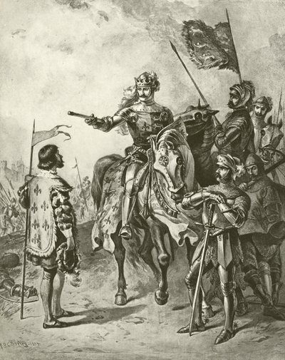 Kral Henry Beşinci V. Perde IV, Sahne VII (gravür) by Felix Octavius Carr Darley