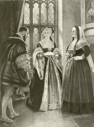 Kral Henry VIII. Perde II, Sahne III (gravür) by Felix Octavius Carr Darley