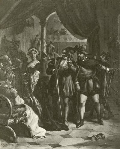 Kral Henry VIII. Perde I, Sahne IV (gravür) by Felix Octavius Carr Darley