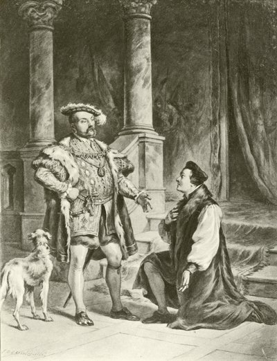 Kral Henry VIII. Perde V-Sahne I (gravür) by Felix Octavius Carr Darley