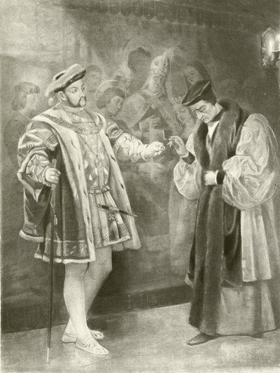 Kral Henry VIII. Perde V, Sahne I (gravür) by Felix Octavius Carr Darley