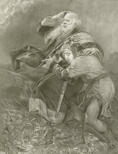 Kral Lear. Perde III, Sahne II (gravür) by Felix Octavius Carr Darley