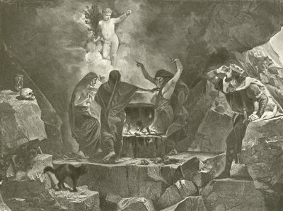 Macbeth. Perde IV, Sahne I (gravür) by Felix Octavius Carr Darley