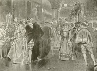 Much Ado about Nothing. Act II, Scene I (gravure) by Felix Octavius Carr Darley