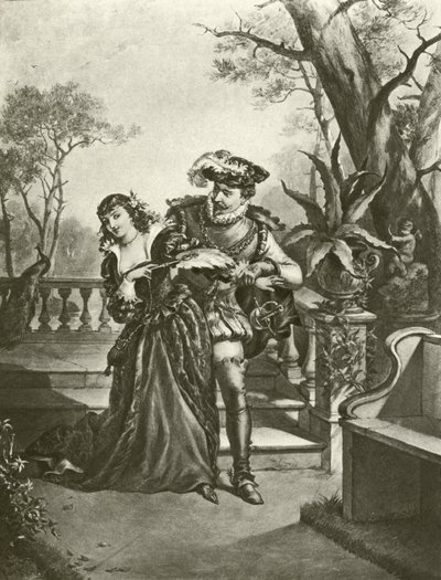 Boşuna patırtı. Act V-Scene II (gravür) by Felix Octavius Carr Darley