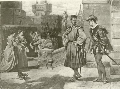 Otello. Perde III, Sahne III (gravür) by Felix Octavius Carr Darley