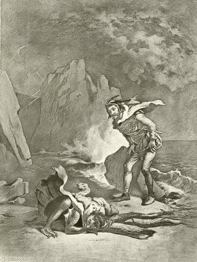 Fırtına. Perde II, Sahne II (gravür) by Felix Octavius Carr Darley
