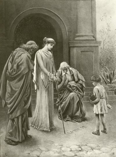 Titus Andronikus. Perde IV-Sahne I (gravür) by Felix Octavius Carr Darley