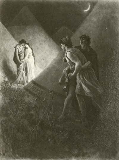 Troilus ve Cressida. Act V-Scene II (gravür) by Felix Octavius Carr Darley