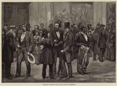 Amerikan Skeçleri, Rotunda, Washington'daki Sahne by Felix Regamey