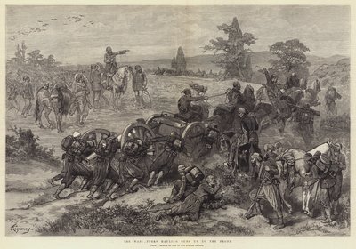 Savaş, Türkler Silahları Cepheye Çekiyor by Felix Regamey