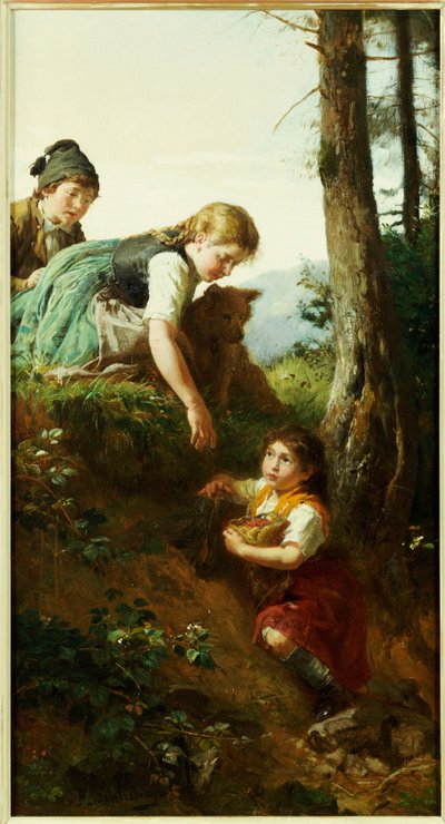 Çilek toplayan çocuklar by Felix Schlesinger