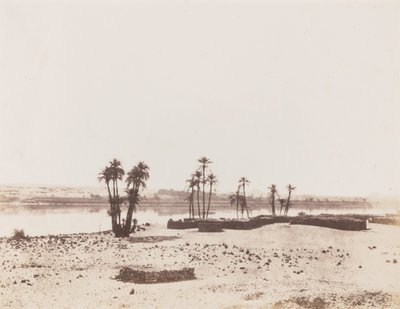 Dakkeh, Village et Rives du Nil (Köy ve Nil kıyıları, Dakkeh),1851-1852 (fotoğraf) by Félix Teynard