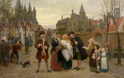 18. Yüzyılda Flanders'da Bir Vaftiz by Felix de Vigne